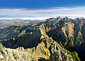 Widok z Rysów w kierunku Ciężkiej Doliny - Tatry Słowackie
