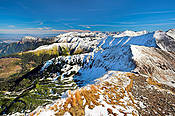 Widok z Wołowca w kierunku Kończystego Wierchu - Tatry 