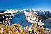 Widok z Wołowca w kierunku Kończystego Wierchu - Tatry 