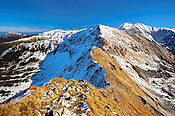 Widok z Wołowca w kierunku Kończystego Wierchu - Tatry 