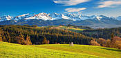 Widok z Podhala na Tatry