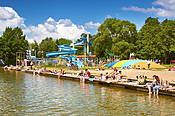 Mazury - Giżycko, plaża miejska, jezioro Niegocin